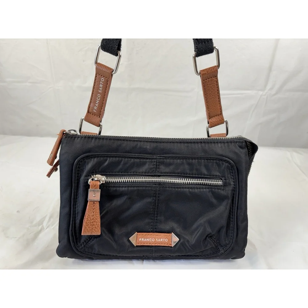 Franco Sarto Berlin East West Black Cross Body Bag